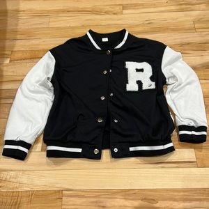 Shein girls varsity letter R jacket size 10Y